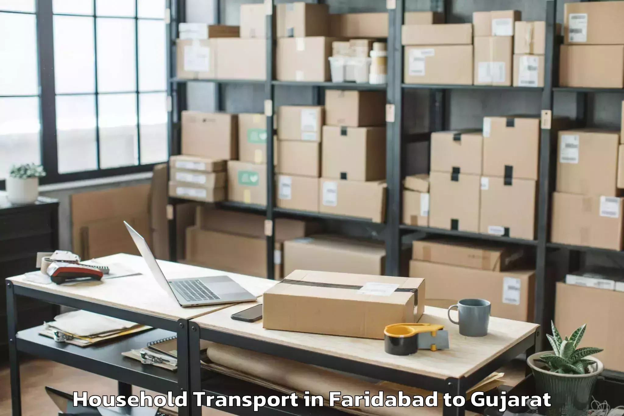 Easy Faridabad to Prantij Household Transport Booking